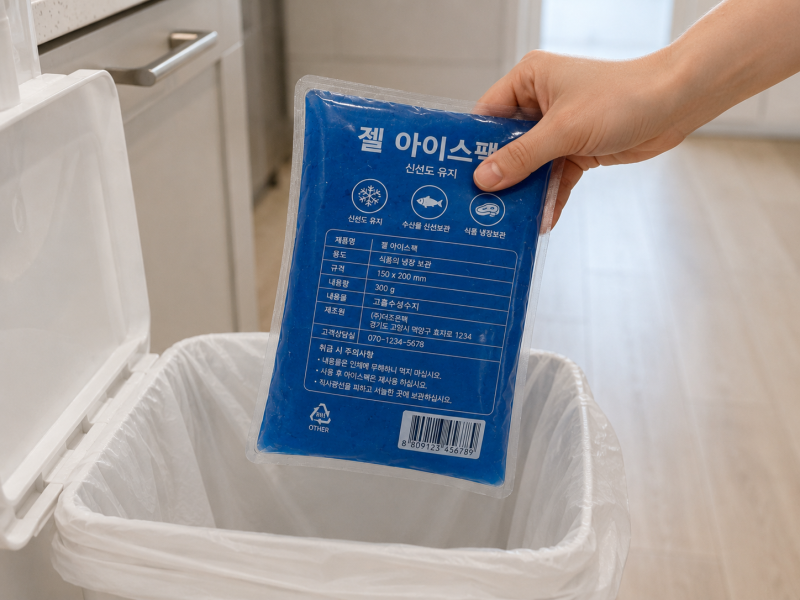 아이스팩 버리는 법, 물 젤 구분부터 싱크대에 버렸을 때 대처법
