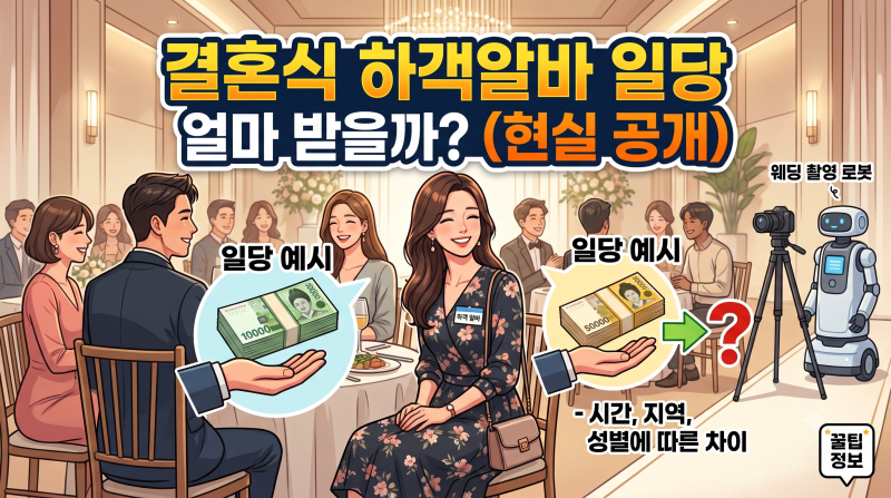 결혼식 하객알바 비용 수입 어느 정도? 하는 법 알려드림(프로 하객알바러)