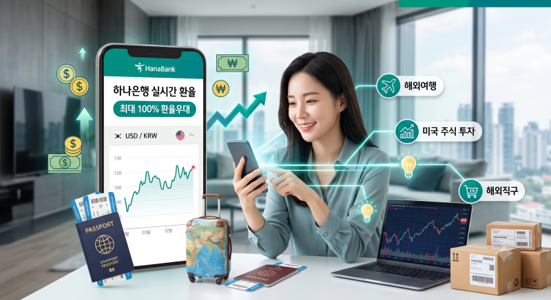 하나은행 환율조회, 이것만 알면 환전 수수료 확 줄어듭니다! 환율우대 100% 활용법 (2026 최신)