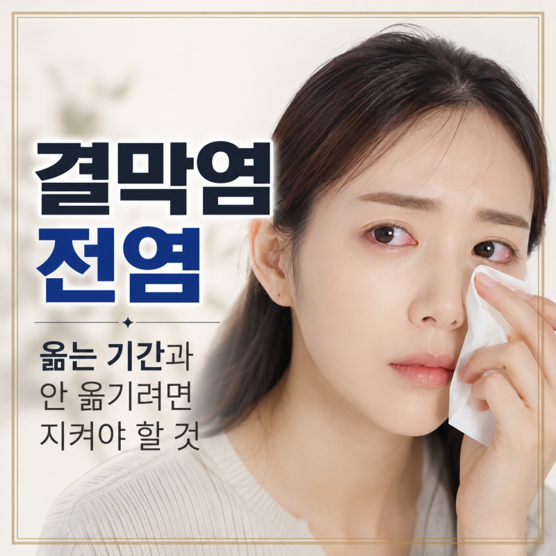 결막염전염, 옮는 기간과 안 옮기려면 지켜야 할 것