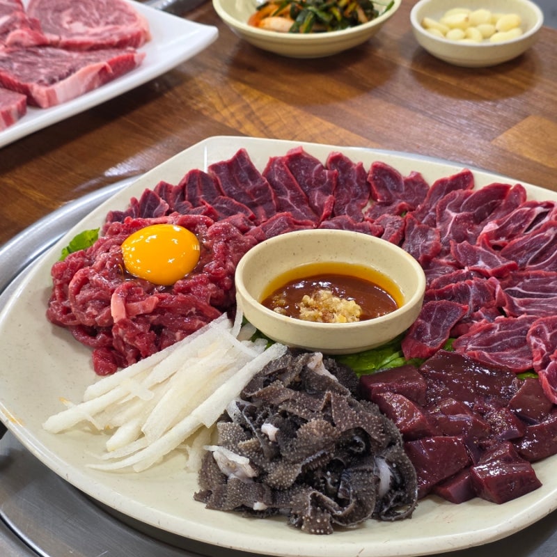 제주공항근처고기집 태연종합정육식당 황소한마리 1kg 로컬 맛집 후기