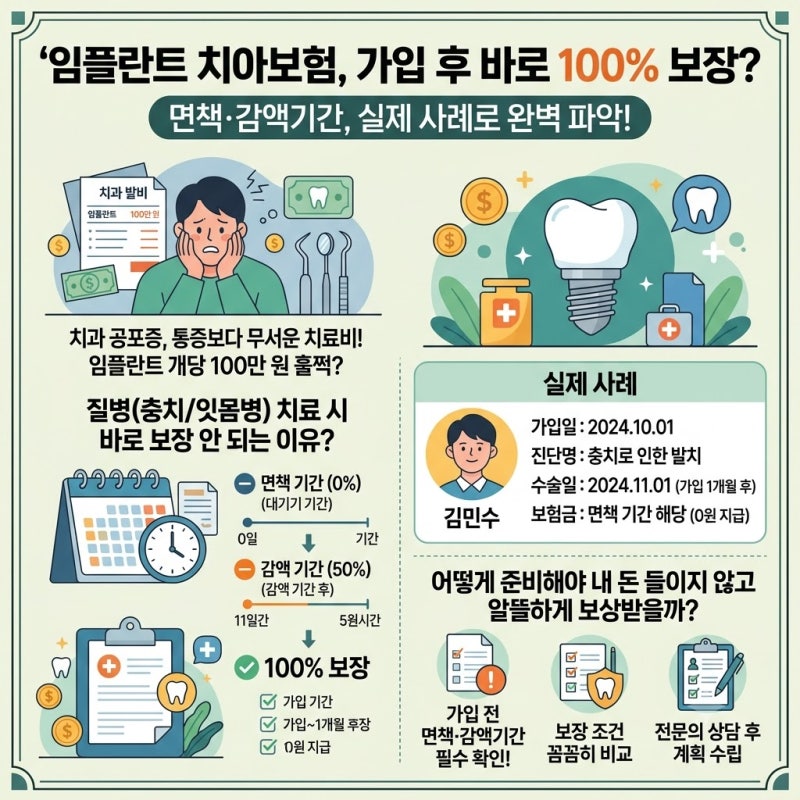 치아보험 가입 후 바로 임플란트 하면 보장될까?