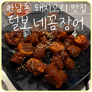 [용산] 한남동 소주 마시기 좋은 돼지꼬리 닭발 숯불구이 맛집 '털보네꼼장어'