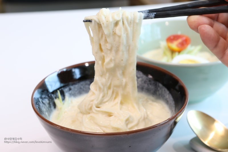 간단 콩국수 콩물 만들기 옥수수 백태 콩국물 레시피 더 진하게