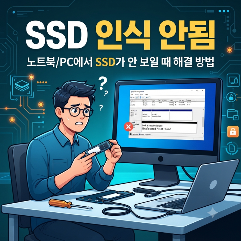 SSD 인식 안됨 원인과 해결 방법