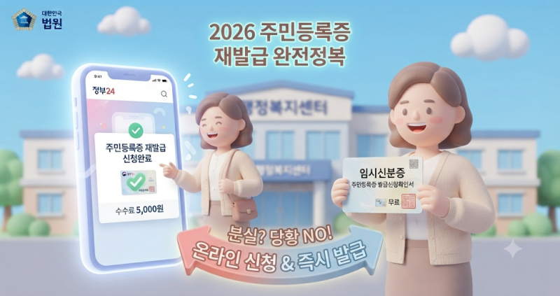 주민등록증 재발급 신청 방법과 정부24 이용 꿀팁, 임시신분증 발급, 수수료 총정리, 모르면 ....