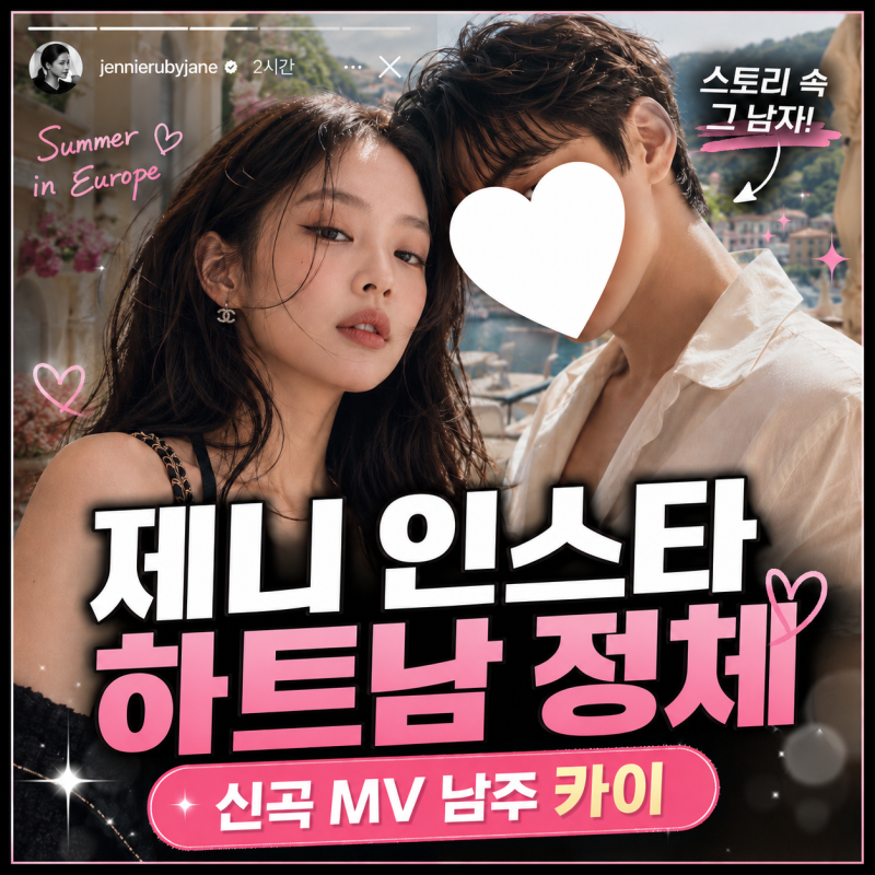 제니 하트로 가린 남자 정체, 신곡 ‘Less than a Lover’ 남주 누구?