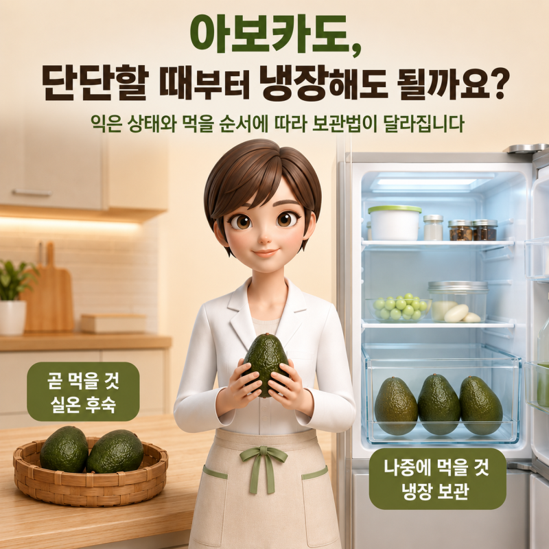 아보카도 보관법, 단단할 때부터 냉장해도 될까요?