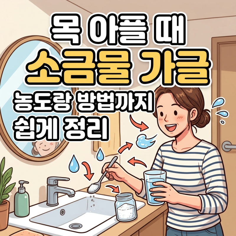 목 아플 때 소금물 가글, 농도랑 방법까지 쉽게 정리