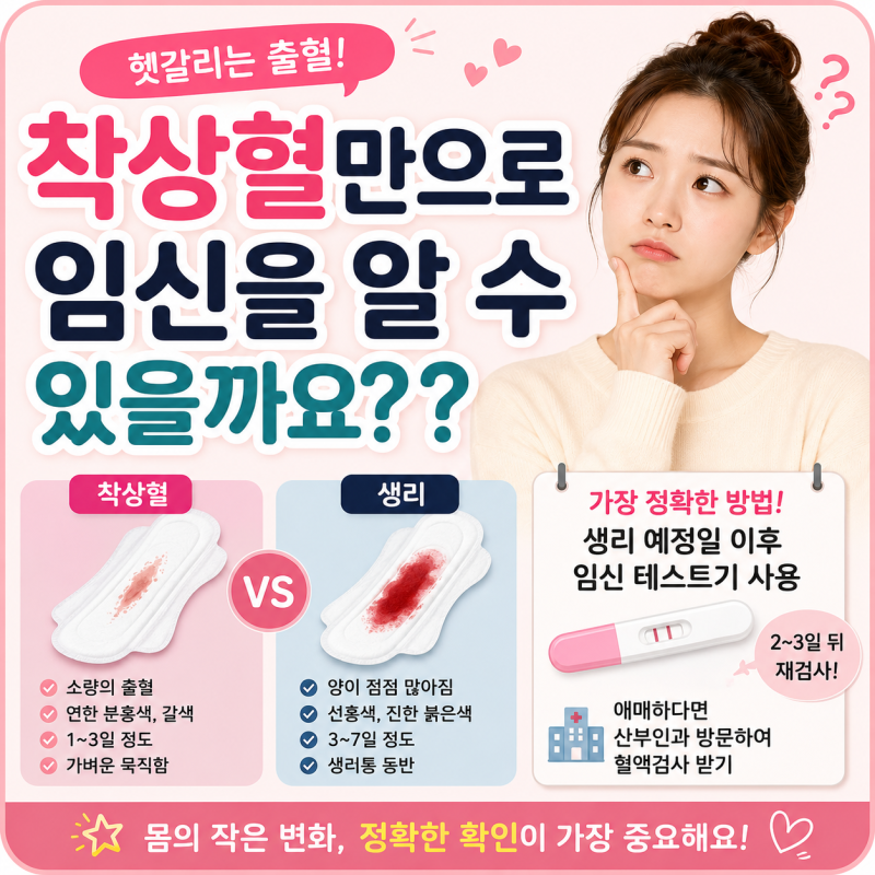 착상혈일까, 생리일까? 헷갈릴 때 꼭 확인해야 할 차이점