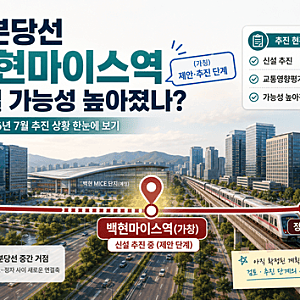 신분당선 백현마이스역 신설 가능성 높아졌나｜2026년 7월 추진 상황