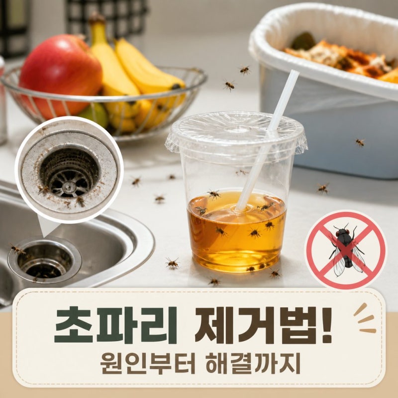 날파리·초파리 없애는 법: 원인 차단부터 5분 만에 만드는 트랩까지
