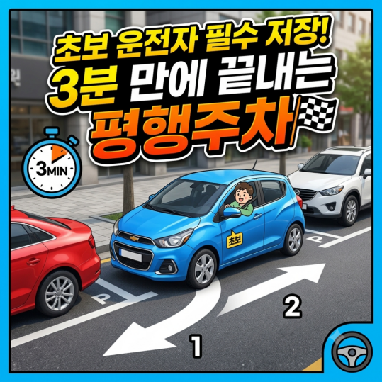 초보 운전자 필수 저장! 3분 만에 끝내는 평행주차 공식 5단계