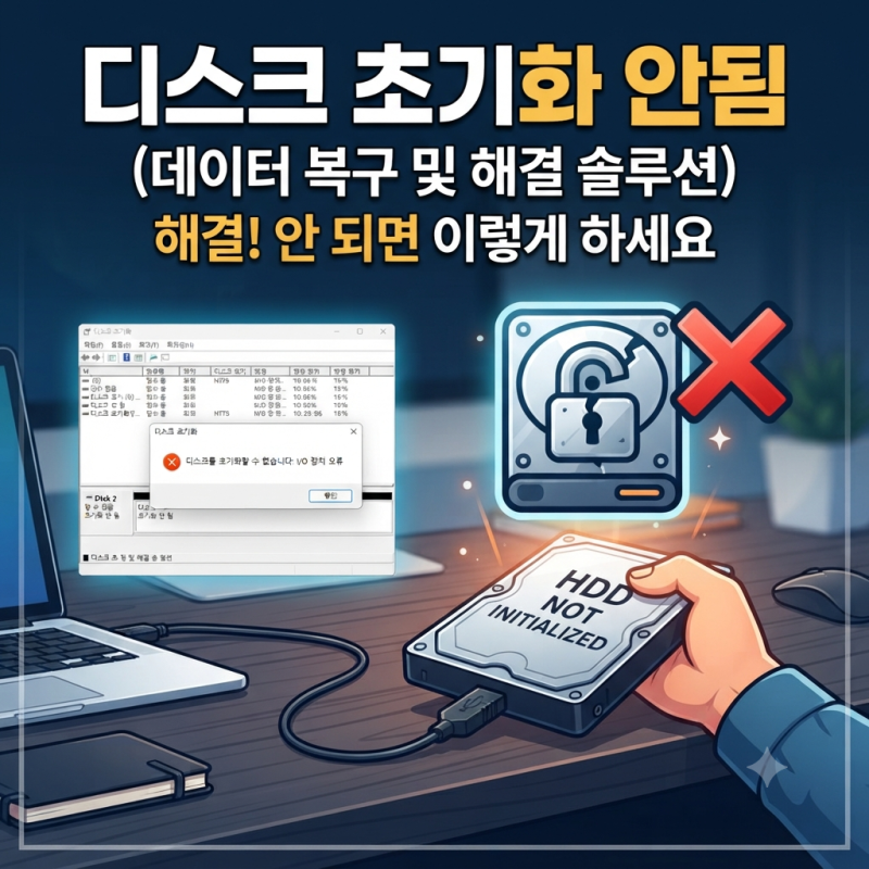 디스크 초기화 안됨 원인과 해결 방법
