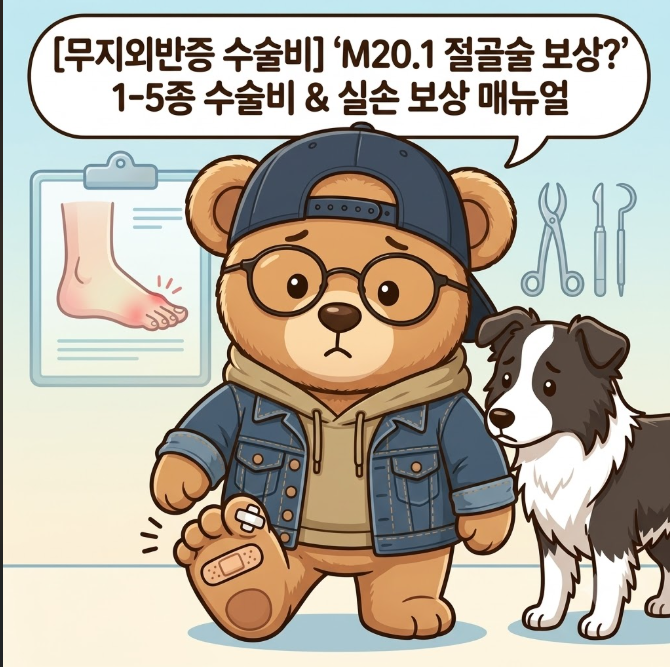 [무지외반증 수술비] "M20.1 절골술 보상?" 1-5종 수술비 & 실손 보상 매뉴얼