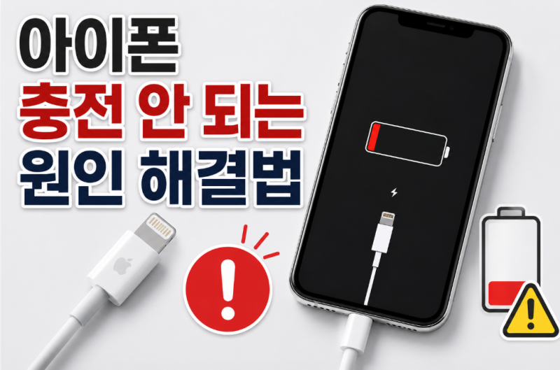 아이폰 충전 안 되는 원인과 해결 방법
