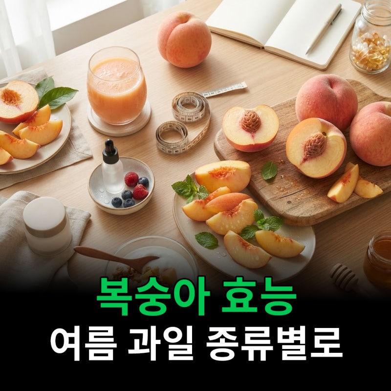 복숭아 효능 여름 과일 종류별로 어떻게 다른지