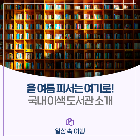 완벽한 책 피서(書)! 무더위를 피할 수 있는 국내 이색 도서관