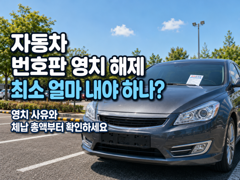 자동차 번호판 영치 해제하려면 먼저 낼 금액