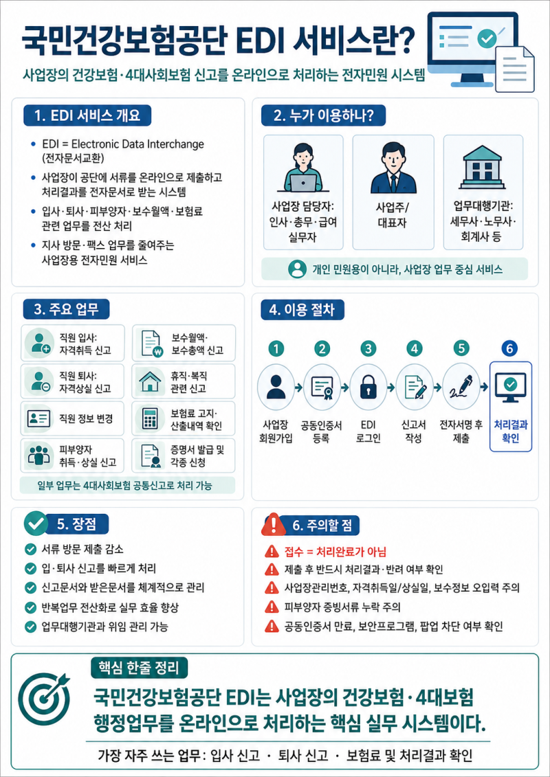 국민건강보험공단 EDI 서비스란?