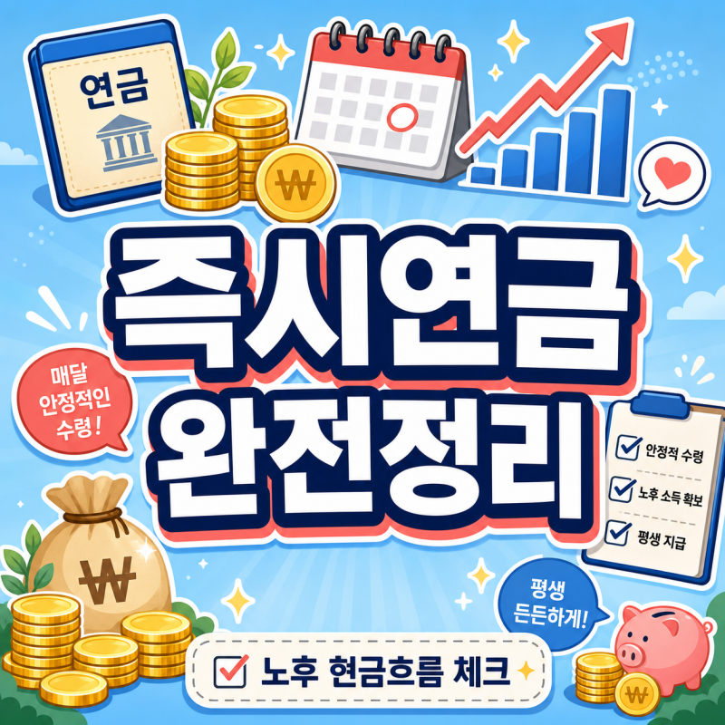 1억 넣으면 매달 나오는 즉시연금 수령액과 단점 체크