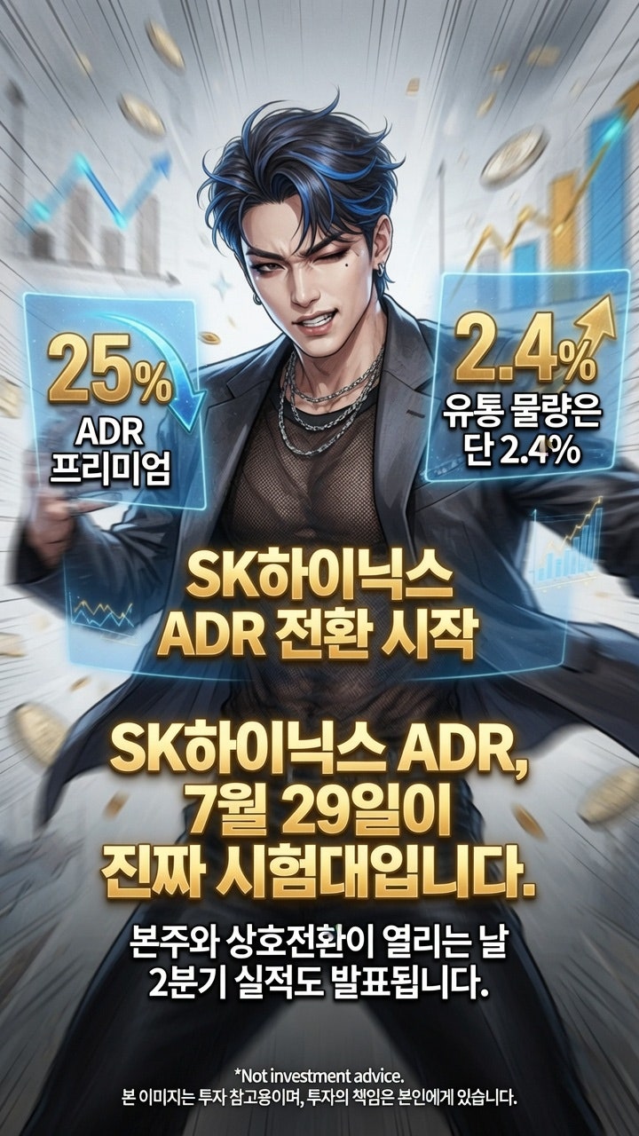SK하이닉스 ADR 2.5% 전환 한도 논쟁. 7월 29일이 진짜 시험대입니다!