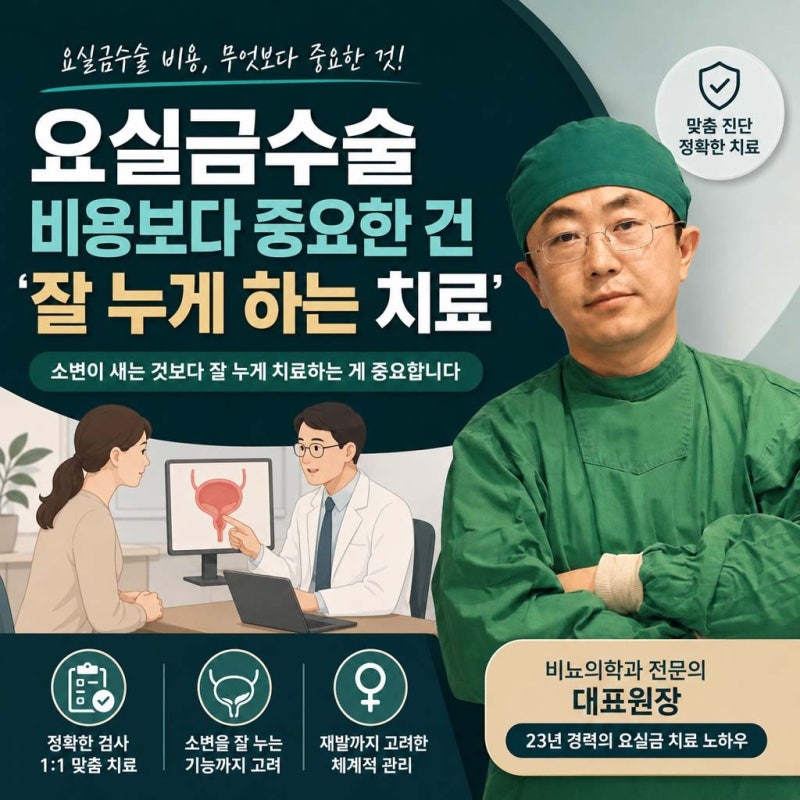 요실금수술 비용, 소변이 새는거보다 잘 누게 치료하는게 중요