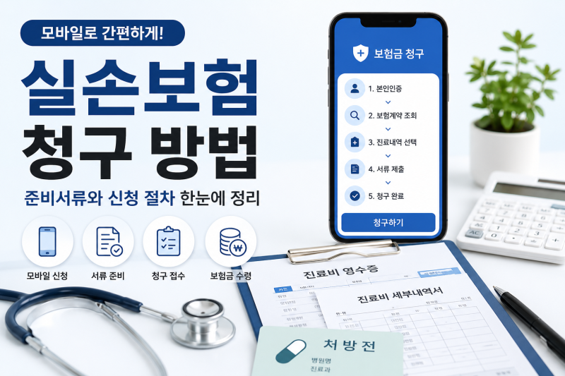 실손보험 청구 방법, 모바일 신청과 준비서류 정리