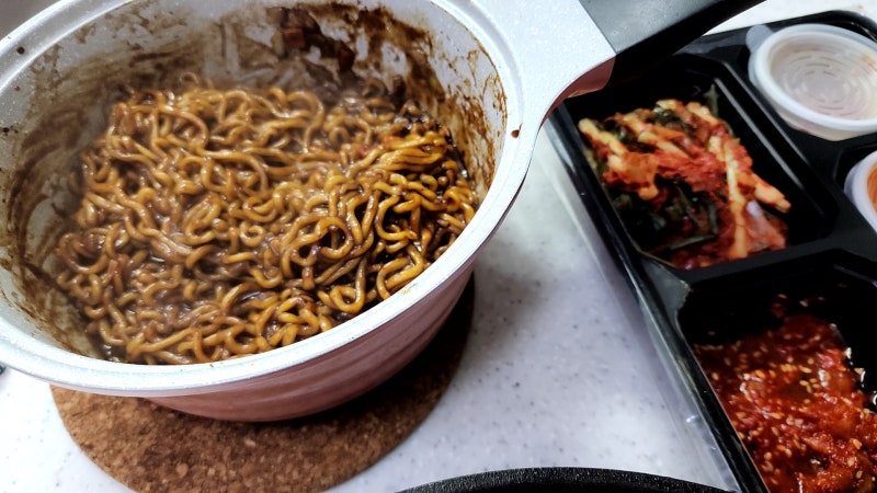 오뚜기 짜슐랭 레시피 물버리지 않아도 되는 짜장라면