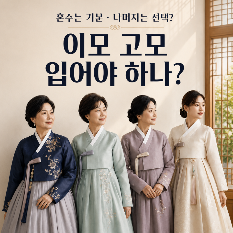결혼식에 한복은 누구까지 입어야 할까요? 혼주·이모·고모·누나까지 관계별로 한 번에 정....