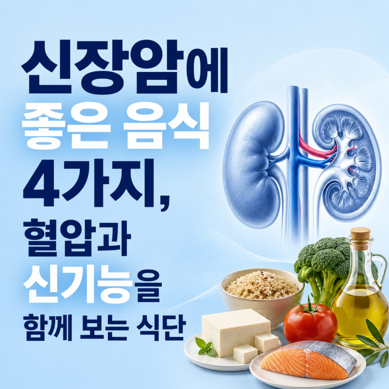 신장암에 좋은 음식 4가지, 혈압과 신기능을 함께 보는 식단