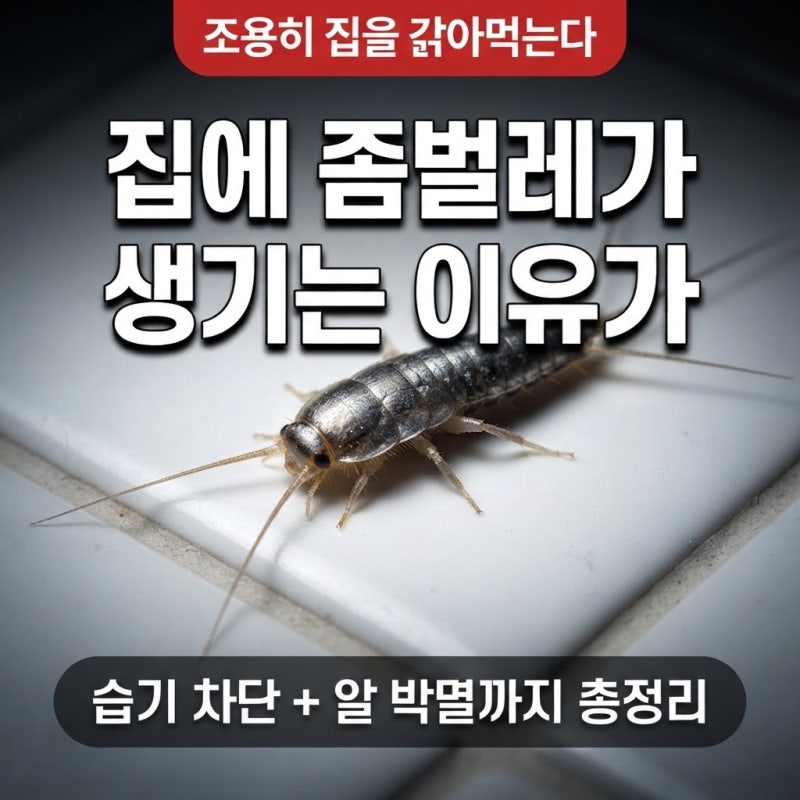 "집에 좀벌레가 생기는 이유가 뭘까?" 습기 차단부터 알 박멸까지 총정리