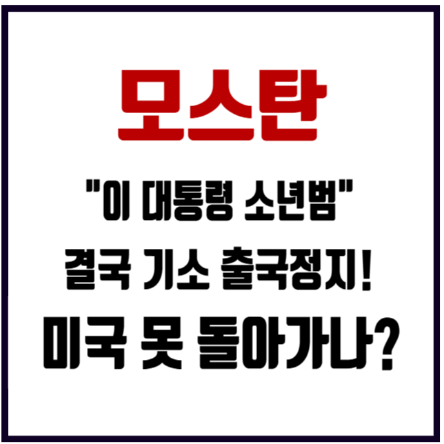 <b>모스탄</b> 미국인이 한국서... 발언 기소부터 <b>출국정지</b> 배경까지