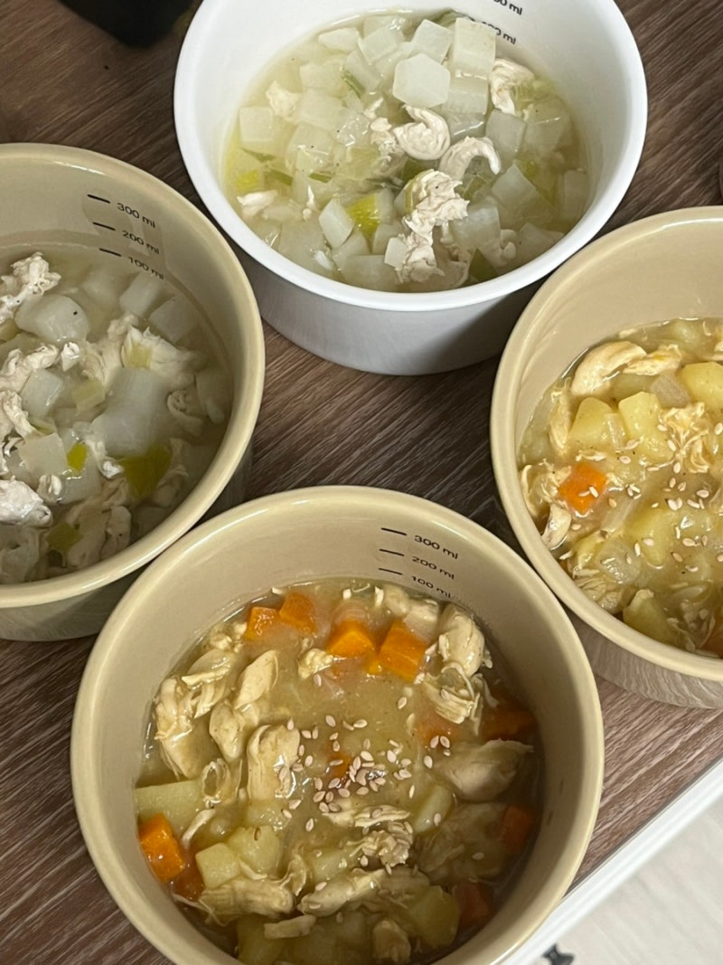 14개월 유아식 - 닭 안심 300g으로 두 가지 아기 닭요리 만들기 • 아기 닭곰탕 • 아기 닭고기 ....