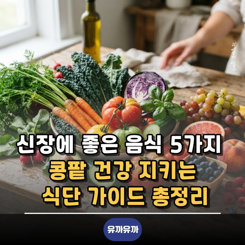 신장에 좋은 음식 5가지 콩팥 건강 지키는 식단 가이드 총정리