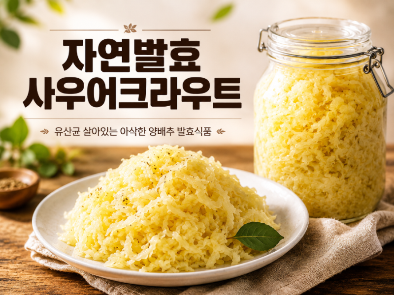 독일식 양배추김치 사우어크라우트 만들기 양배추양에 소금 2%로 완성하는 유산균 발효음식