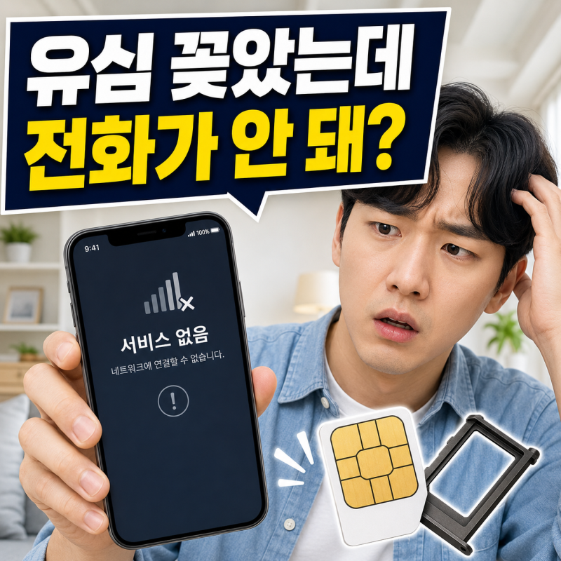 자급제 유심칩 변경 후 전화 안 된다면, 불량부터 의심하지 마세요