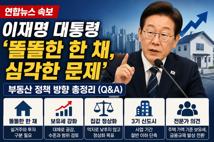 李<b>대통령</b> 부동산 정책 방향은? '똘똘한 한 채'부터 <b>보유세</b>까지... 