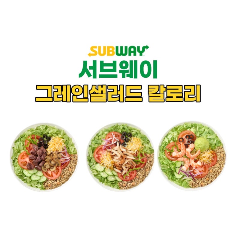 서브웨이 그레인샐러드 칼로리 총정리 | 다이어트 중 먹어도 될까? (소스추천·후기)