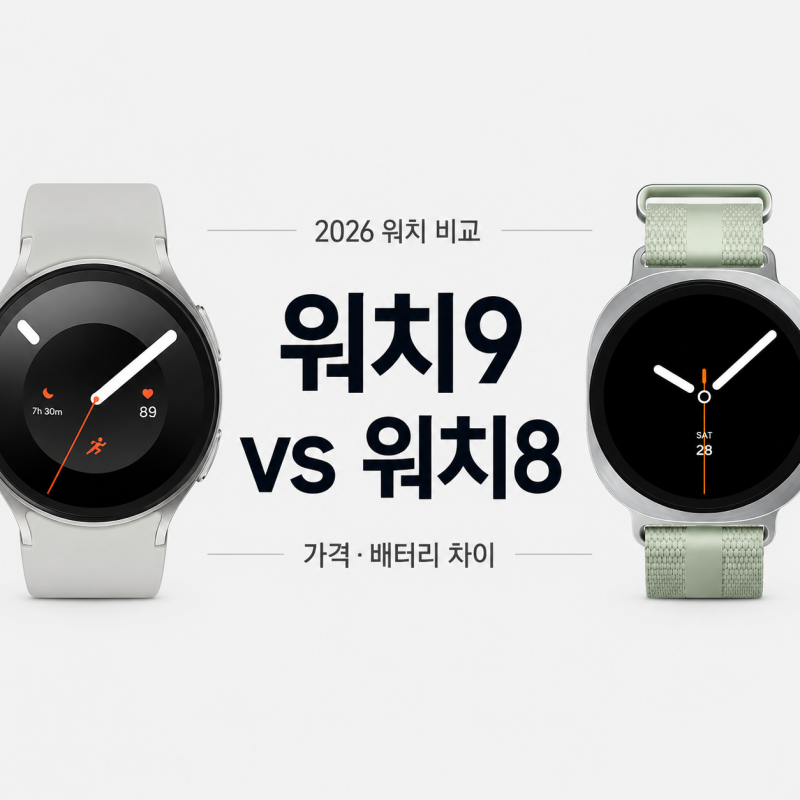 ⌚ 갤럭시 워치9 vs 워치8 차이｜가격·배터리·무게·건강 기능 비교