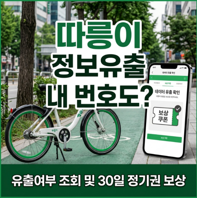 따릉이 회원정보 유출 조회 방법부터 보상금 신청 후기까지 총정리