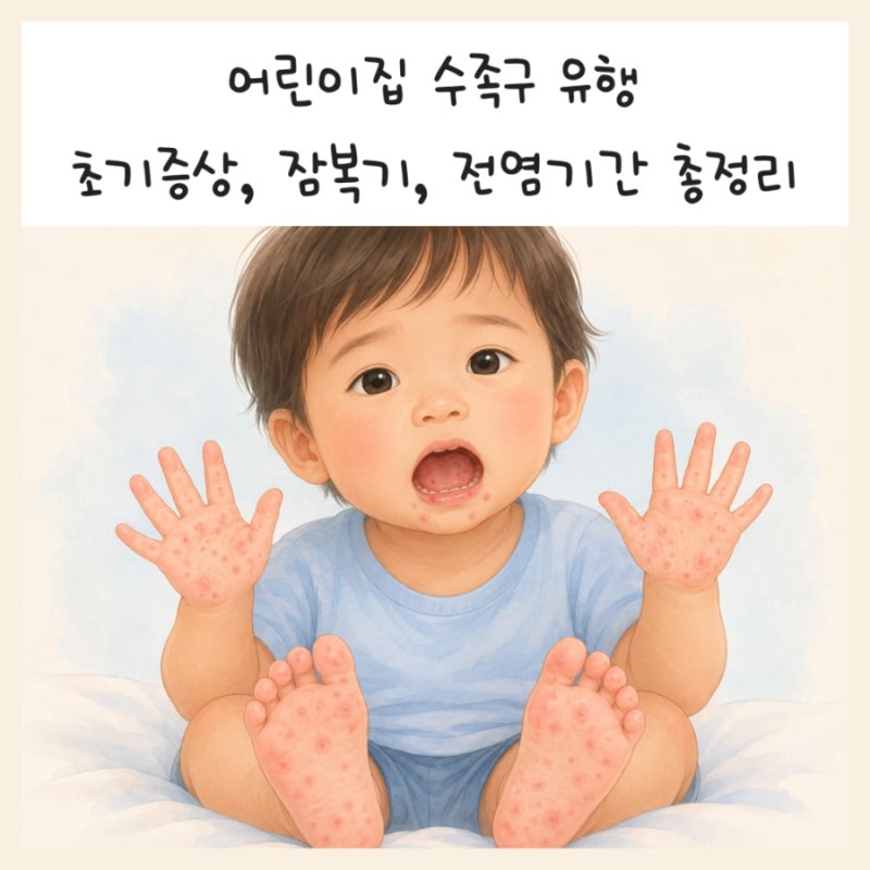 어린이집 수족구 유행｜초기증상·잠복기·전염기간·등원시기 총정리