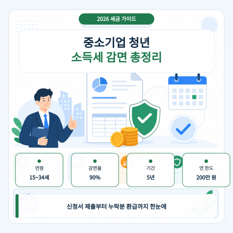 중소기업 청년 소득세 감면 조건｜신청서·환급 방법 총정리