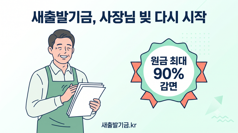 2026 새출발기금 총정리 | 사장님 대출 원금 최대 90% 감면, 새출발기금.kr로 내 대상 직접 확인 ....