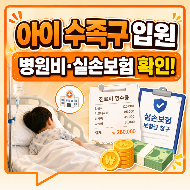 아이 수족구 입원했다면? 병원비·실손보험 꼭 확인해야 할 5가지