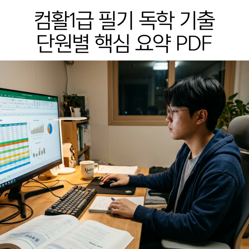 컴활1급필기 독학 이것만 보면 합격선 넘는 핵심 요약 기출 PDF