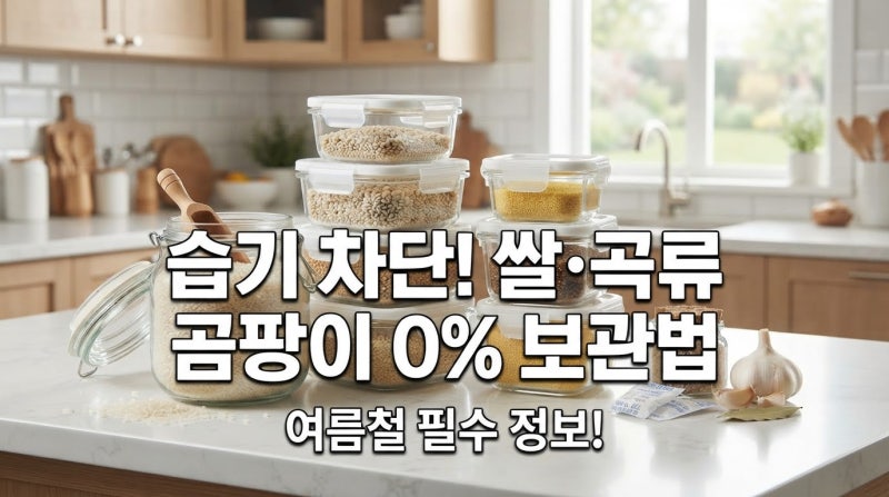 습기 많은 날씨 쌀 곰팡이 방지! 곡류 습기 없이 신선하게 밀폐 보관하는 꿀팁