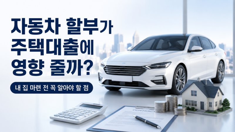 자동차 할부가 주택대출에 영향 줄까? 내 집 마련 전 꼭 알아야 할 점
