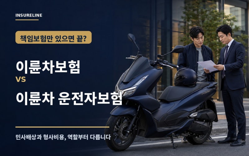이륜차보험과 이륜차운전자보험 차이, 오토바이를 탄다면 둘 다 필요할까요?