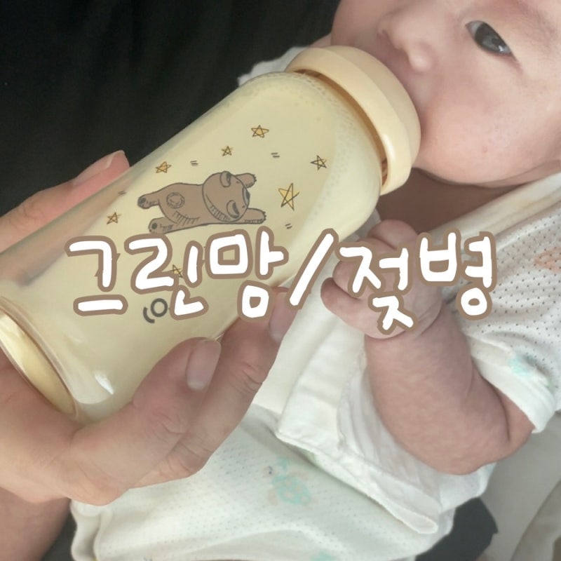 [육아용품] 신생아 젖병 추천, 조리원 젖병 그린맘 젖병 후기(150mL, 250mL)